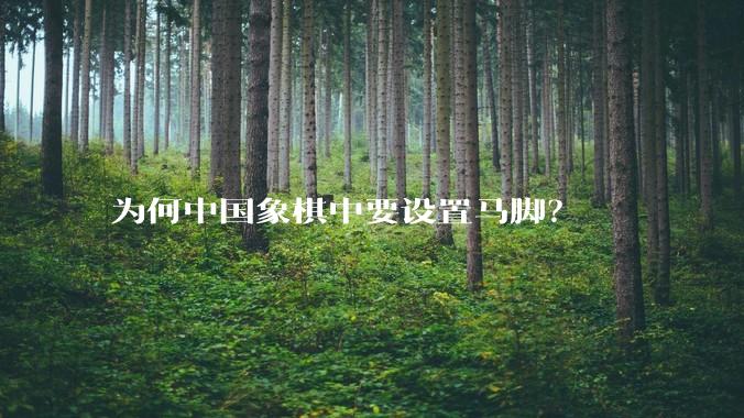 为何中国象棋中要设置马脚?