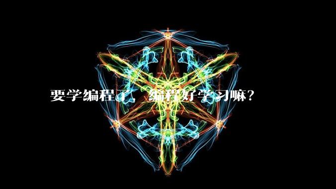 要学编程了,编程好学习嘛?