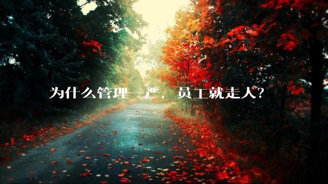 为什么管理一严,员工就走人?