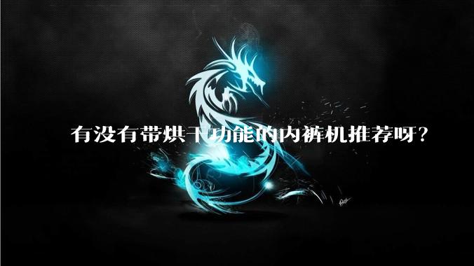 有没有带烘干功能的内裤机推荐呀?