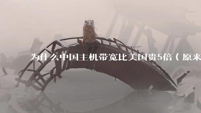 为什么中国主机带宽比美国贵5倍(原来错误的10000倍),比如阿里云?