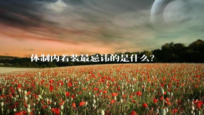 体制内着装最忌讳的是什么?