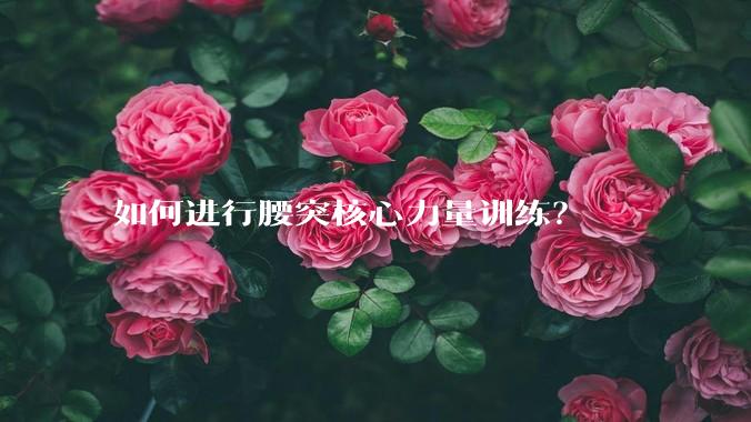 如何进行腰突核心力量训练?