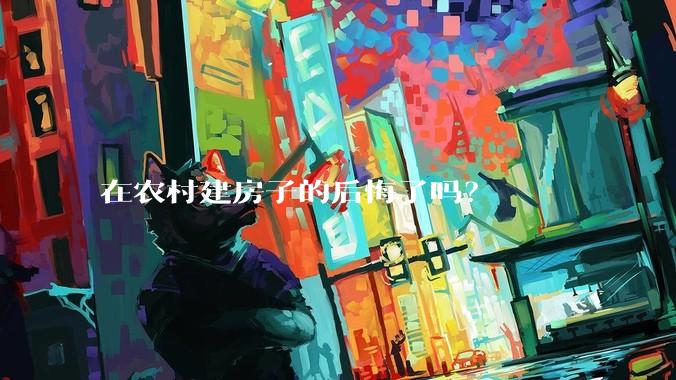 在农村建房子的后悔了吗?