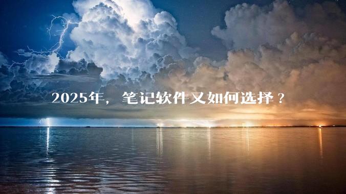 2025年,笔记软件又如何选择?