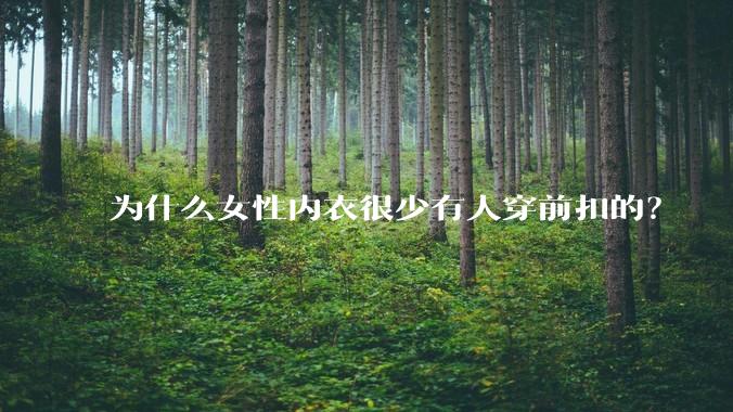 为什么女性内衣很少有人穿前扣的?