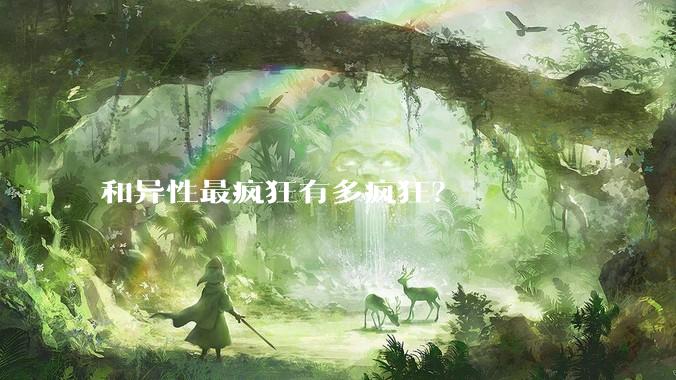 和异性最疯狂有多疯狂?